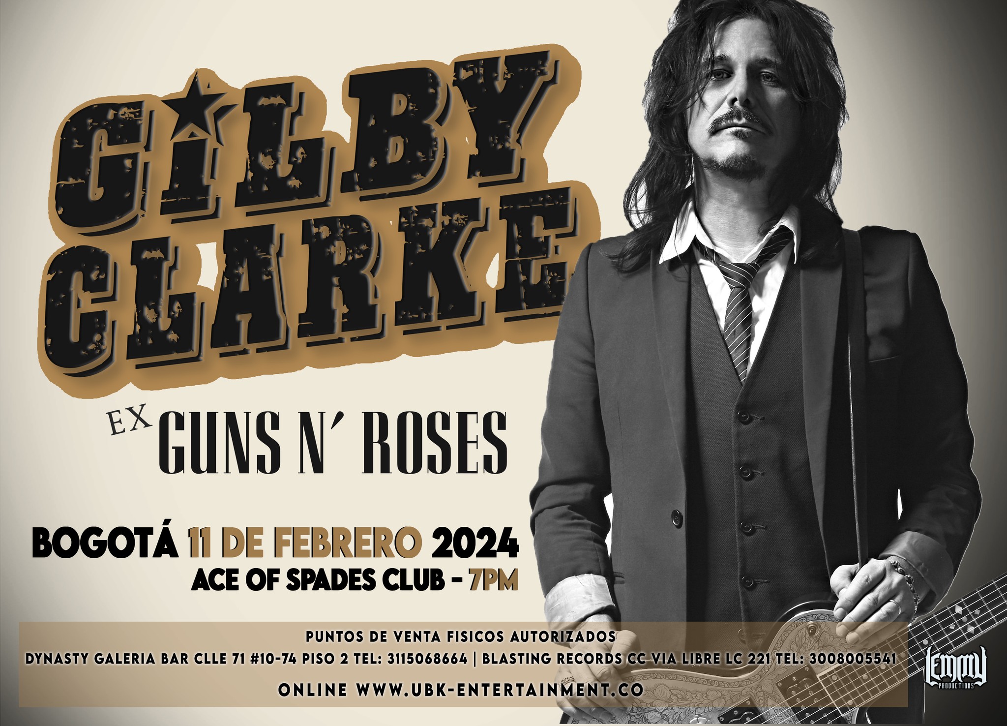 ¡La Leyenda del Rock Gilby Clarke en Bogotá! – Ex Guns N’ Roses en Vivo