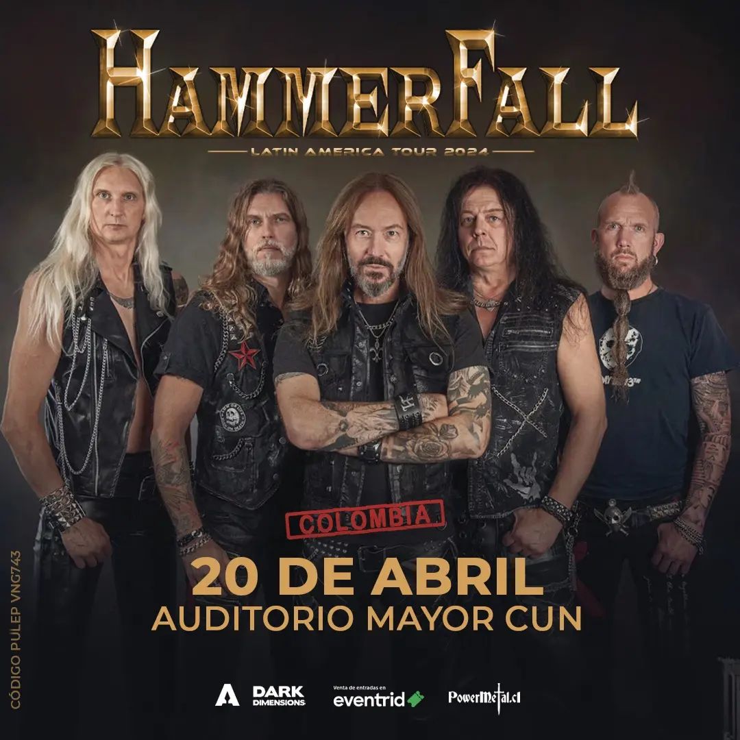 ¡Hammerfall en Bogotá: Power Metal en Vivo!